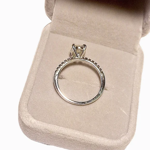 SALE-12 HOURS ONLY! 2 CARAT CERTIFIED MOISSANITE  RING size 7.5 FLAWLESS - Picture 5 of 14
